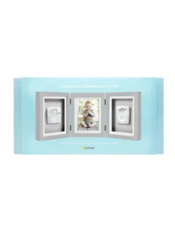 Pearhead Babyprints Deluxe - triplakehys käden- ja jalanjäljelle + valokuvalle, harmaa