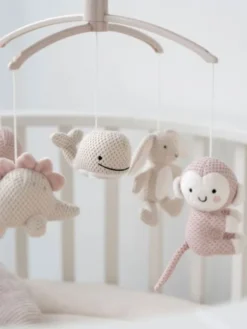 BABY´S ONLY - mobile pinnasänkyyn Animals, old pink/warm linen