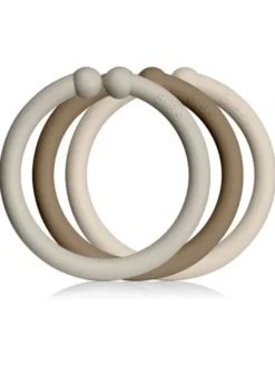 BIBS tutit Bibs Loops rengas, 12kpl, Sand/DarkOak/Vanilla