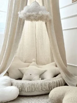 COTTON & SWEETS Boho Twist Canopy Maxi sänkykatos 70, Natural