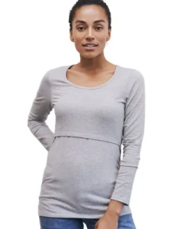 Boob Design - imetyspaita pitkähihainen Cassic, Grey meange
