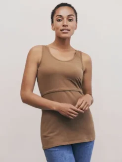 Boob Deign - ietytoppi Caic Tank Top, Brown ugar