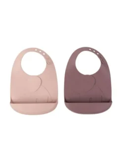 Done by deer - Peekaboo silikoninen ruokalappu 2-PACK - Elphee Powder