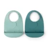 Done by deer - Peekaboo silikoninen ruokalappu 2-PACK - Elphee Blue