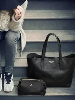 ELODIE DETAILS - hoitolaukku, Black Leather