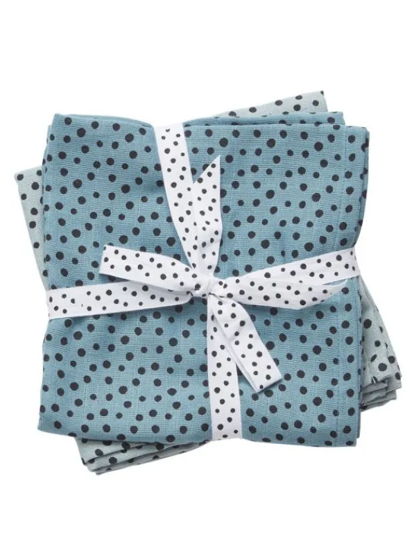 Done by deer Harsoliina 2-pack 70x70 - Happy dots blue -