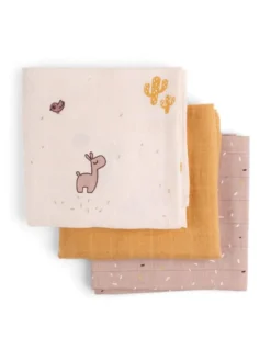 Done by deer Harsoliina vauvalla 3-pack 70x70 - Lalee Powder -