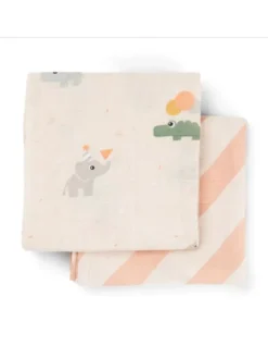 Done by deer Harsoliina vauvalle 2-pack 70x70 - Celebration Powder –