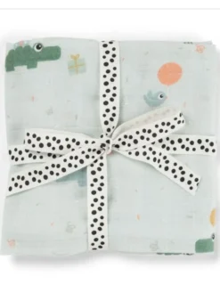 Done by deer Iso harsoviltti 120x120 Celebration Blue -
