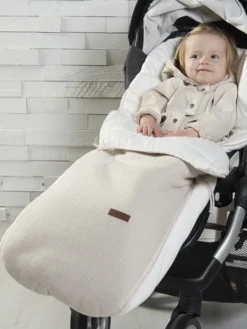 BABY´S ONLY Iso lämpöpussi rattaisiin | Baby’s Only (sileäneulos hiekka)