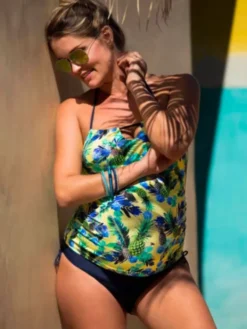 Äitiyuimapuku tankini ALOHA, keltainen | CACHE COEUR