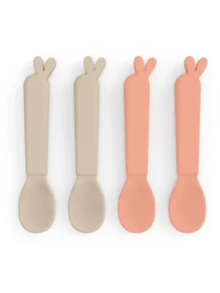 Done by deer Kiddish lusikat 4-pack Lalee, Sand / Coral