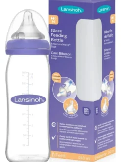 LANSINOH - lasinen tuttipullo 240ml, 3kk+