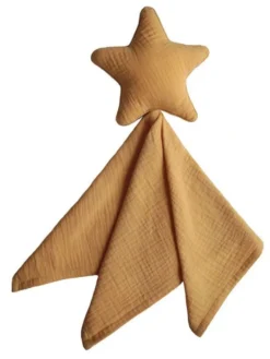 MUSHIE Lovey Blanket Star Fall uniriepu, sinappi |