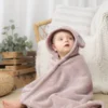 LUINLIVING Luin Living Vauvapyyhe nallenkorvilla 0-5v, Dusty Rose