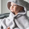 LUINLIVING Luin Living Vauvapyyhe nallenkorvilla 0-5v, Pearl Grey