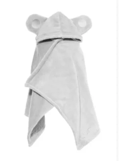 LUINLIVING Luin Living Vauvapyyhe nallenkorvilla 0-5v, Pearl Grey