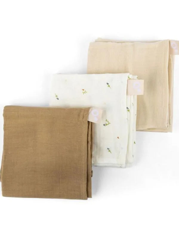 DOOMOO Luomupuuvillainen harso 3-Pack, cream |