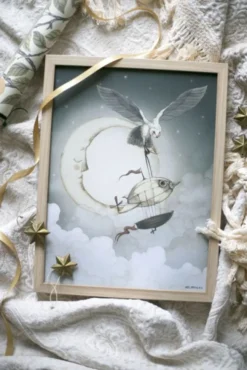 MRS MIGHETTO - To The Moon juliste 30x40