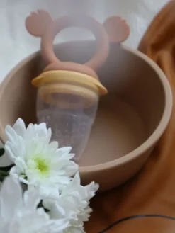 MUSHIE silikonikulho imukupilla, natural