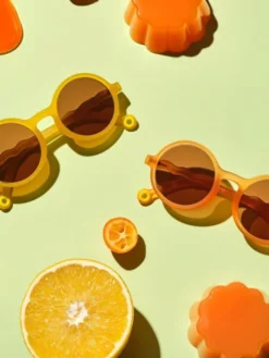 Olivio&Co Lasten Aurinkolasit Kids 3-5v, Round Citrus Yellow