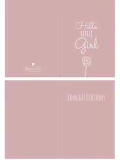 PROUD MAMA Onnittelukortti Hello Little Girl