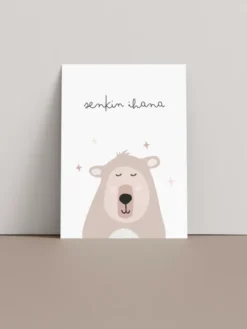 Onnittelukortti nalle - senkin ihana