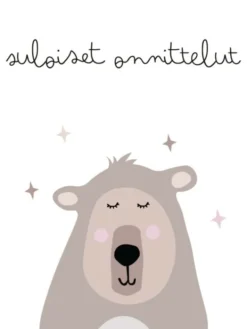 Onnittelukortti nalle - suloiset onnittelut