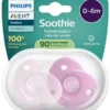 PHILIPS AVENT - tutti Curved Soothie 0–6kk, Pink