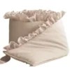Pinnasängyn reunan suoja röyhelöllä 360cm, beige