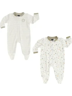 Pitkähihainen vauvan haalari 2-PACK, hiekka | BOLEY