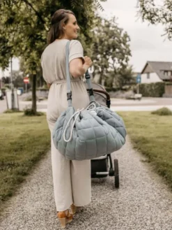 Play&Go leikkimatto/lelupussi Organic Soft, Dusty Blue