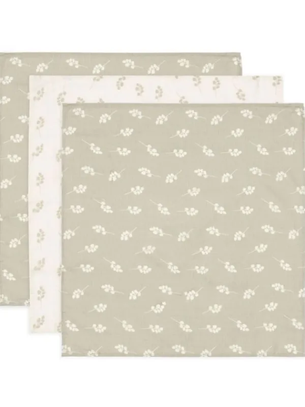 Jollein Puuvilla harsosetti 3-pack Twig - Olive Green