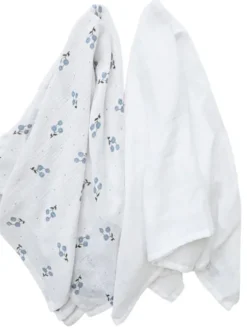Puuvillainen harsoliina 2kpl 70x70 cm – Bluebell