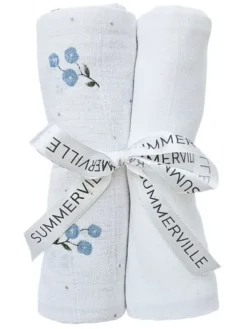 Puuvillainen harsoliina 2kpl 70x70 cm – Bluebell