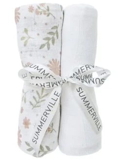 Puuvillainen harsoliina 2kpl 70x70 cm – Blossom