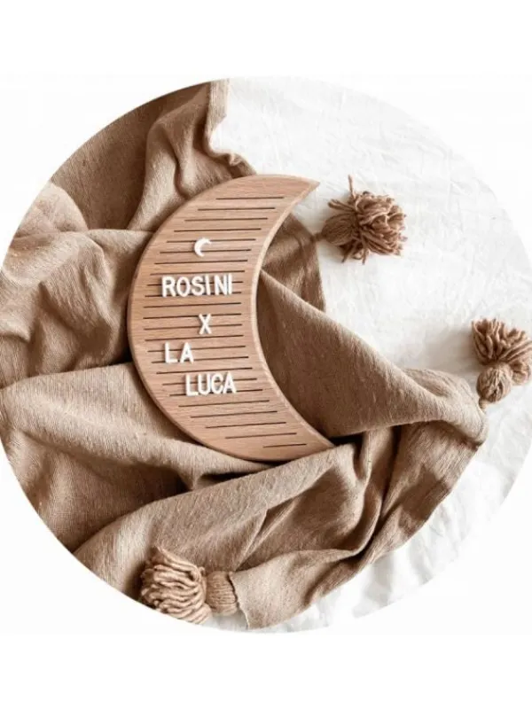 Rosini baby & kind design Rosini puinen kirjaintaulu, kuu