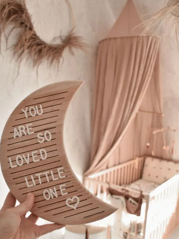 Rosini baby & kind design Rosini puinen kirjaintaulu, kuu