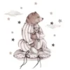 Seinätarra Setti 100x100cm, Dreamers Bear