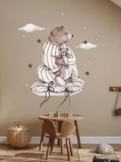 Seinätarra Setti 100x100cm, Dreamers Bear