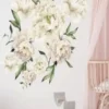 Seinätarra Setti 140x140cm, White Peonies