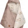 Vauvan turvakaukalon lämpöpussi – Beige velvet and giraffes