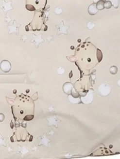 Vauvan turvakaukalon lämpöpussi – Beige velvet and giraffes