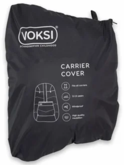 Voksi Carrier Cover – Kantorepun lämmin tuulisuoja vauvalle, Black