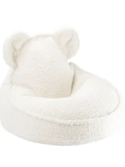 WIGIWAMA - Lasten säkkituoli Teddy Cream White Bear