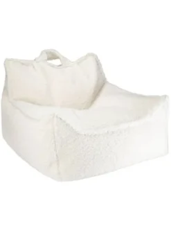 WIGIWAMA - Lasten säkkituoli Teddy Cream white