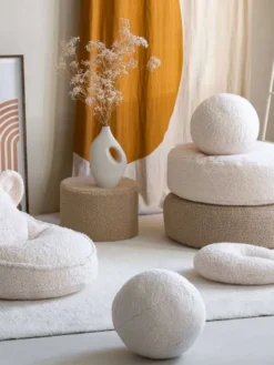 WIGIWAMA - Rahi Ottoman Teddy Cream White