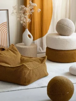 WIGIWAMA - Rahi Ottoman Teddy Cream White